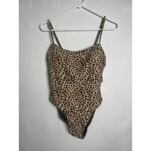 H2OH Colours Sexy One piece Swimsuit Size Xl Cheetah Print Beach Pool